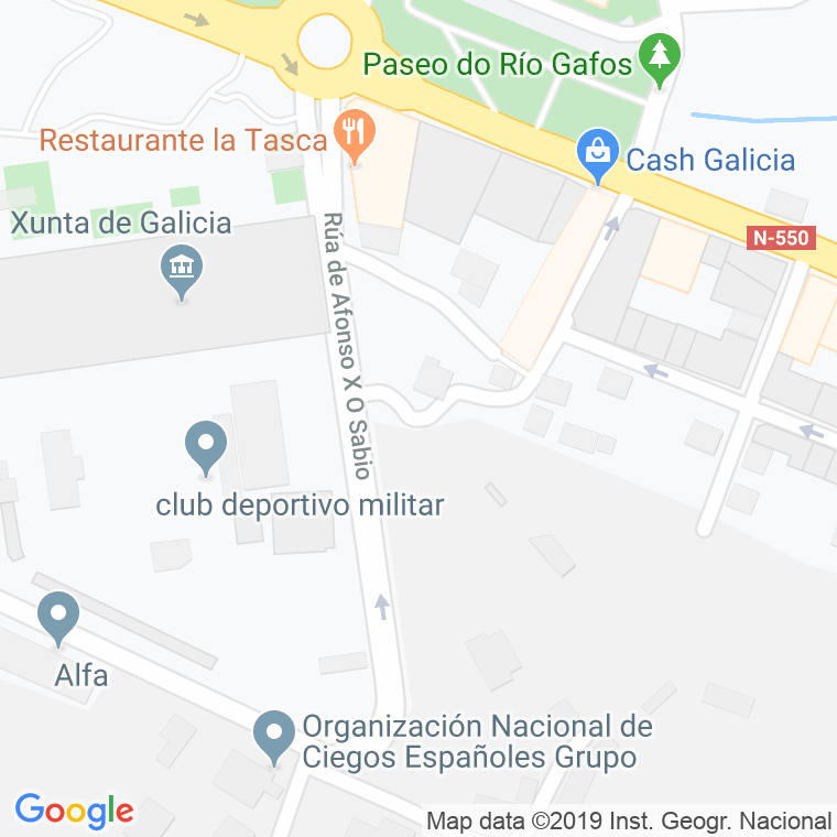 Código Postal calle Alfonso X El Sabio en Pontevedra