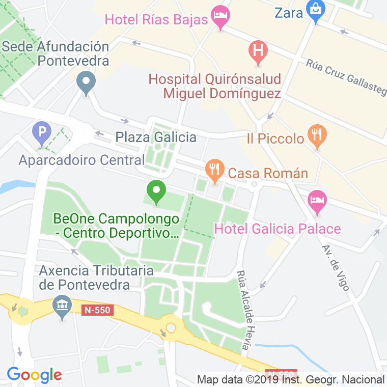 Código Postal calle Constitucion, praza en Pontevedra