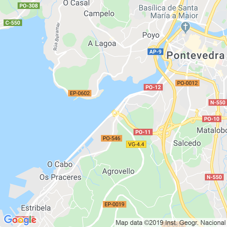 Código Postal calle Marin, avenida en Pontevedra
