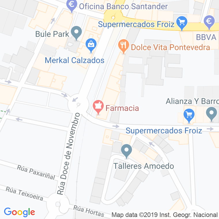 Código Postal calle Jose Adrio Barreiro, De en Pontevedra
