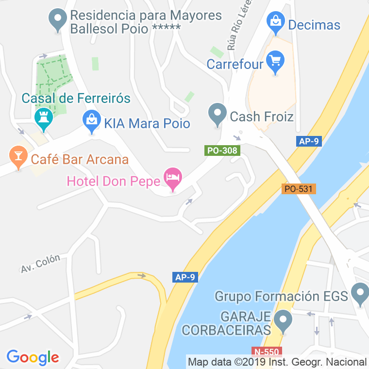 Código Postal calle Barca, avenida en Pontevedra