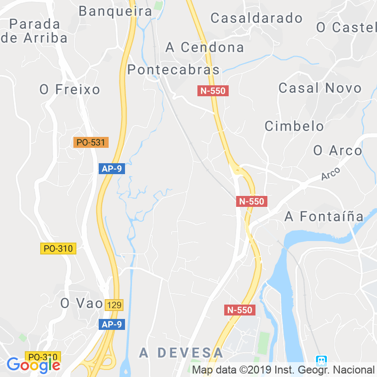 Código Postal calle Gandara, La en Pontevedra