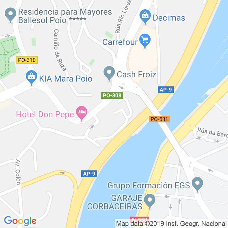 Código Postal calle Peirao-barca en Pontevedra