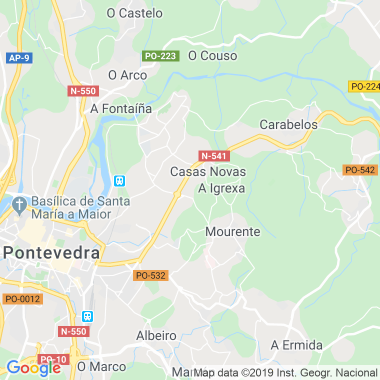Código Postal de Mourente (Santa Maria) en Pontevedra