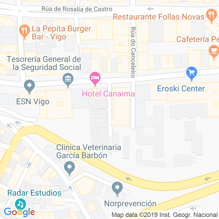 Código Postal calle Escolas Publicas, travesia en Vigo