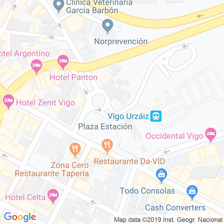 Código Postal calle Estacion, praza en Vigo