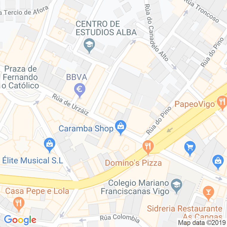 Código Postal calle Hortas en Vigo