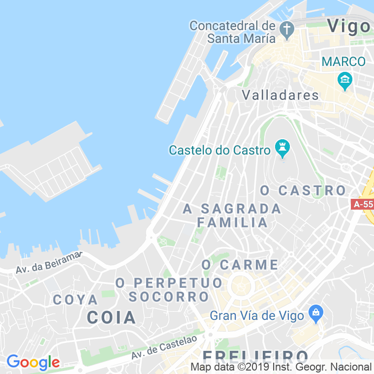 Código Postal calle Jacinto Benavente   (Impares Del 1 Al 37)  (Pares Del 2 Al 30) en Vigo