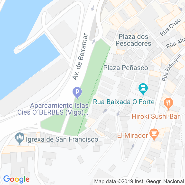 Código Postal calle Ribeira Do Berbes en Vigo