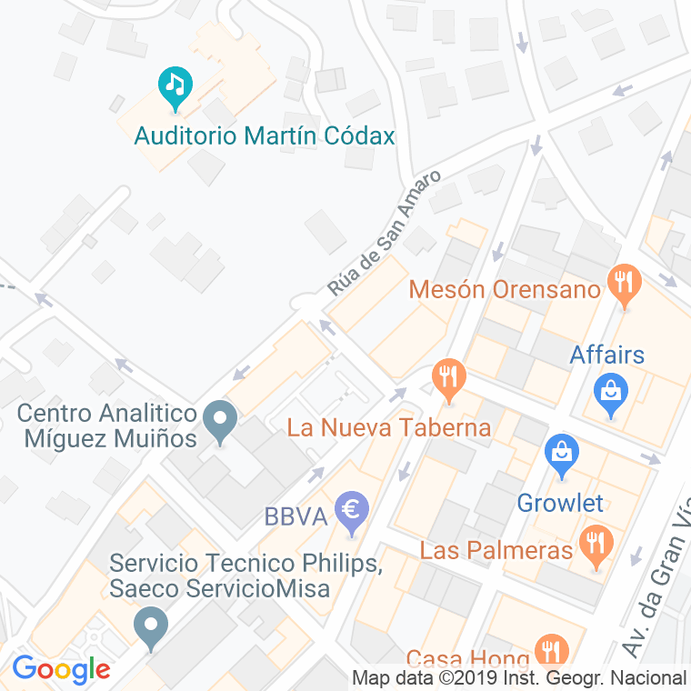Código Postal calle Faustino Alvarez en Vigo