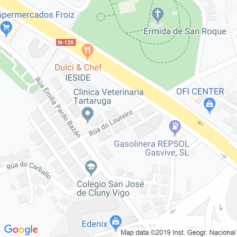 Código Postal calle Loureiro en Vigo