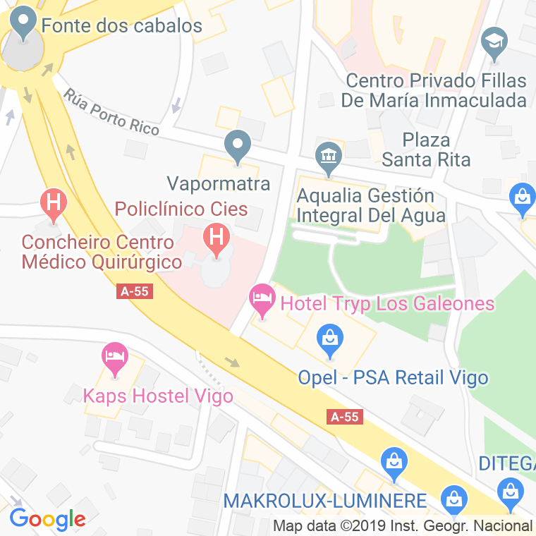 Código Postal calle Vicente Risco en Vigo