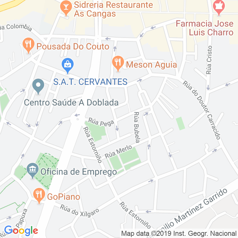 Código Postal calle Pega en Vigo