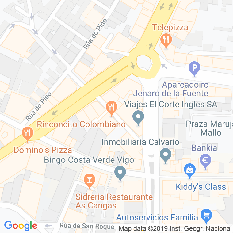 Código Postal calle Pino, travesia (Impares Del 1 Al Final)  (Pares Del 2 Al Final) en Vigo