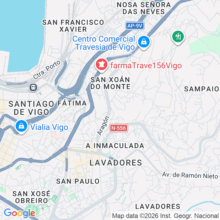 Código postal de Aragon   (impares del 1 al 213)  (pares del 2 al 200) en Vigo