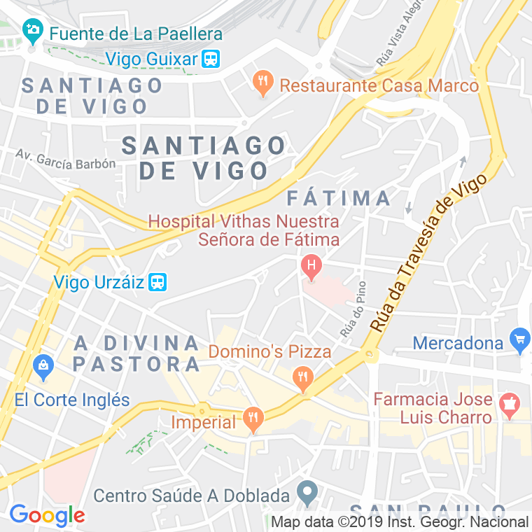 Código Postal calle Norte, Del, via (Impares Del 1 Al Final)  (Pares Del 42 Al Final) en Vigo