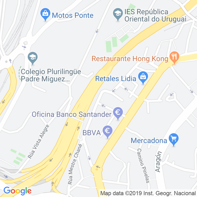 Código Postal calle Chane, travesia en Vigo