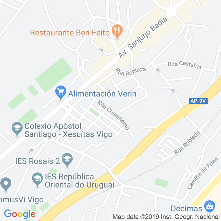 Código Postal calle Crisantemo en Vigo