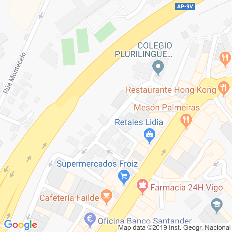 Código Postal calle Montecelo Alto en Vigo