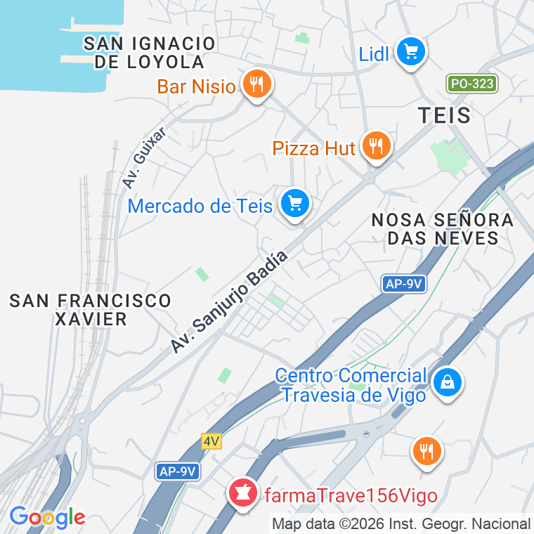 Código postal de Sanjurjo Badia en Vigo