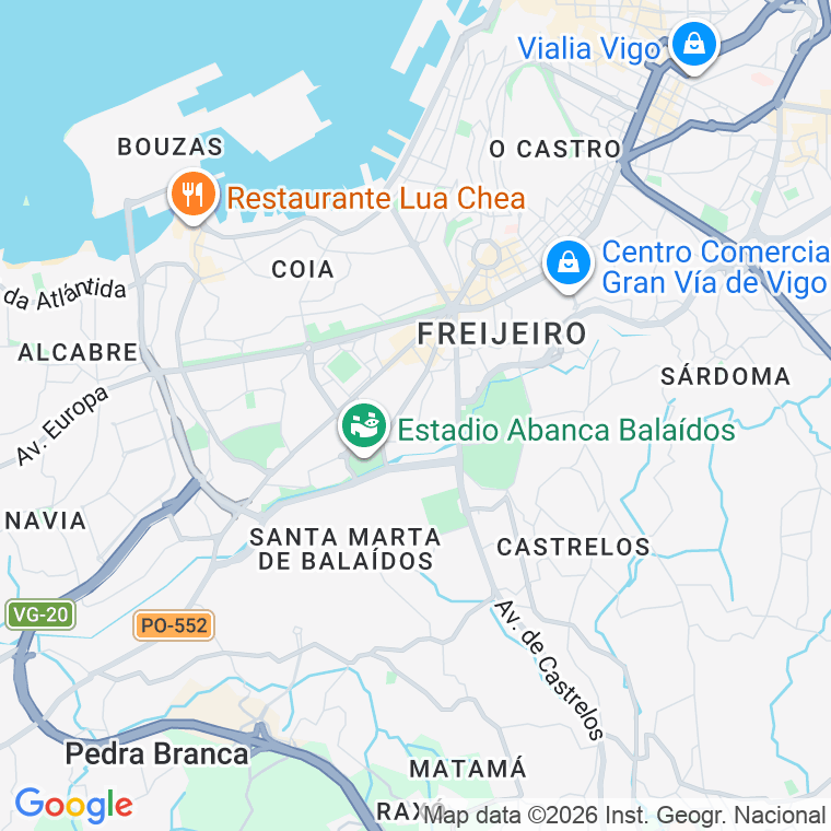Código postal de Freixeiro, Camiño (impares del 1 al 53)  (pares del 2 al 56) en Vigo