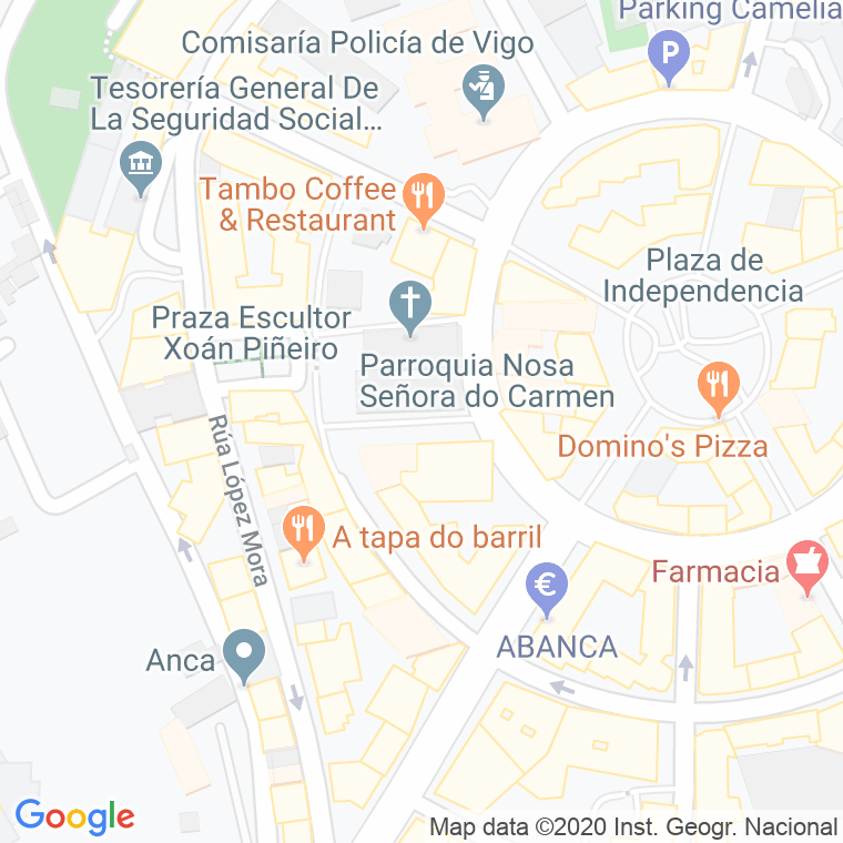 Código Postal calle Padre Lorenzo, paseo en Vigo
