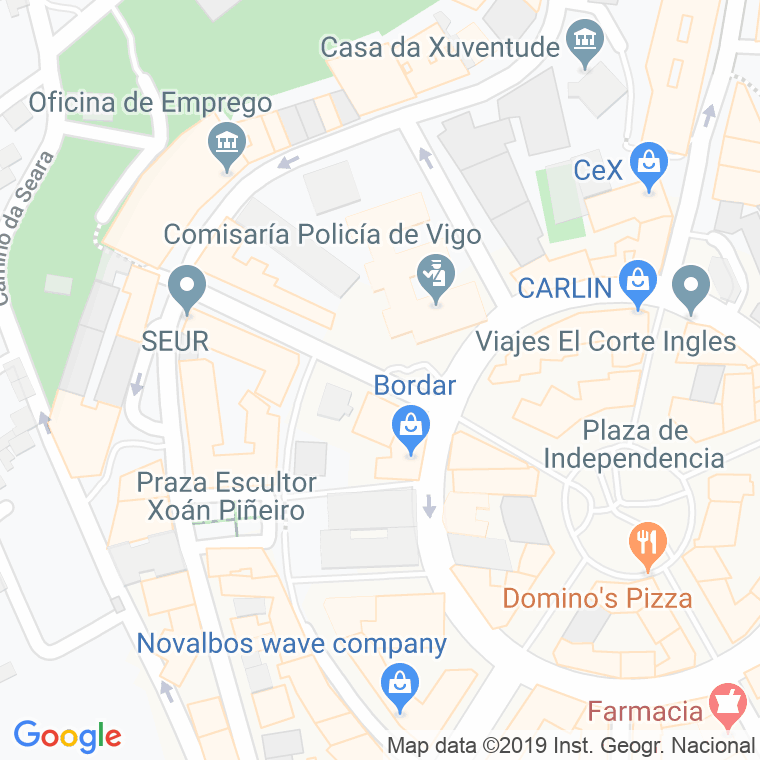 Código Postal calle Pintor Lugris en Vigo