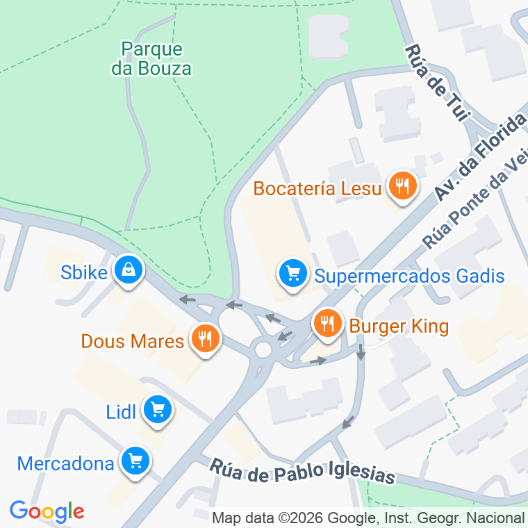 Código postal de Bouza, A, Camiño en Vigo