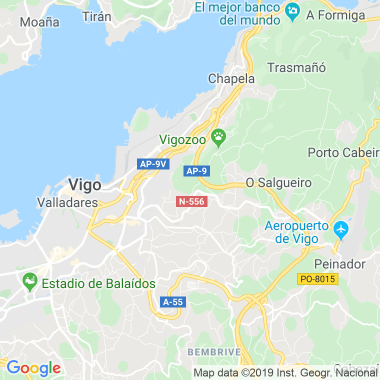 Código Postal calle Xanteira, Do   (Impares Del 45 Al Final)  (Pares Del 54 Al Final) en Vigo