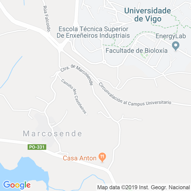 Código Postal de Marcosende (Zamans) en Pontevedra