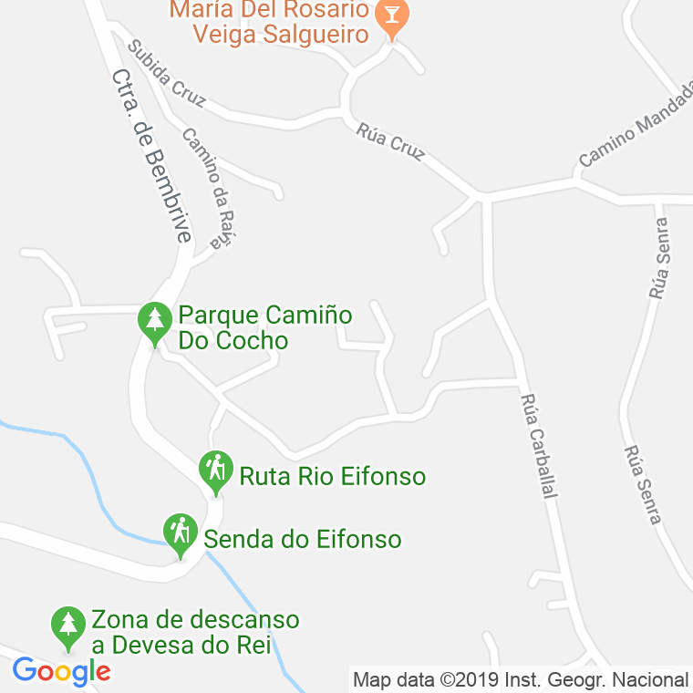 Código Postal calle Cocho (Mosteiro), lugar en Vigo