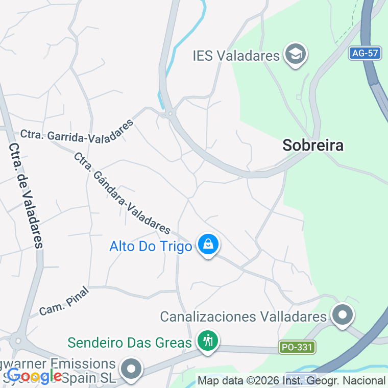 Código postal de Escola Da Sobreira (valadares), Lugar en Vigo