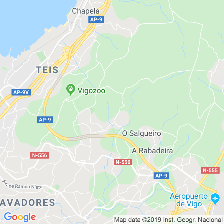 Código Postal calle Castañeira (Candean), lugar en Vigo