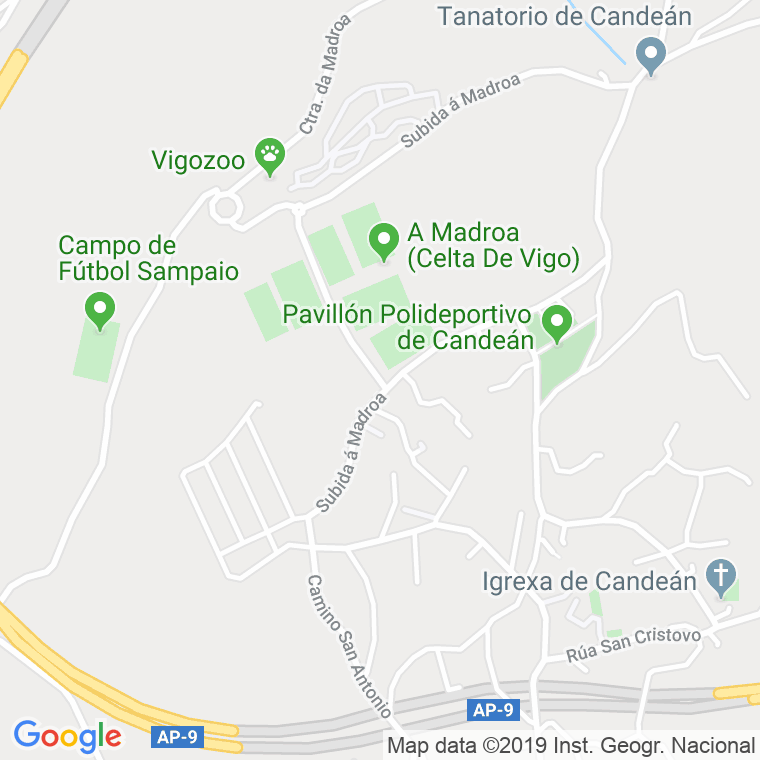 Código Postal calle Madroa, Subida A (Candean), lugar en Vigo