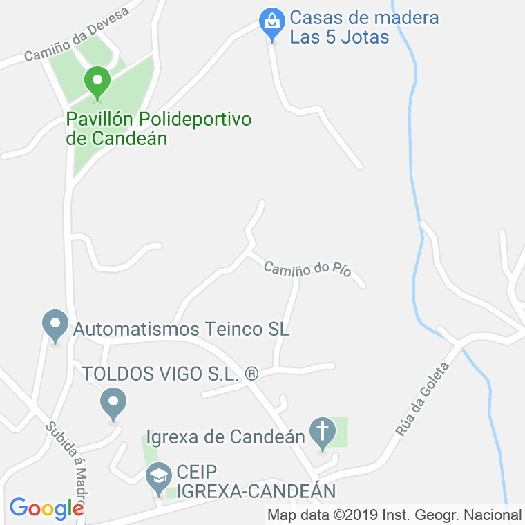 Código Postal calle Pio (Candean), lugar en Vigo