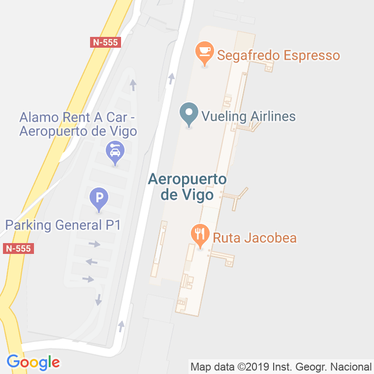 Código Postal calle Aeroporto Peinador (Vigo) en Vigo