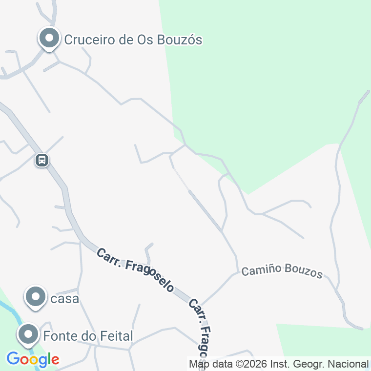 Código postal de Bouzos (coruxo) en Pontevedra