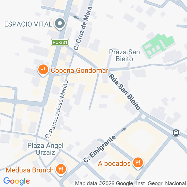 Código postal de Trval San Bieito en Gondomar