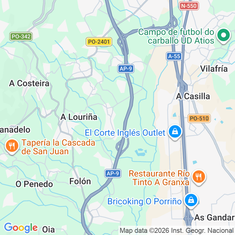 Código postal de Mosende (san Xurxo) en Pontevedra