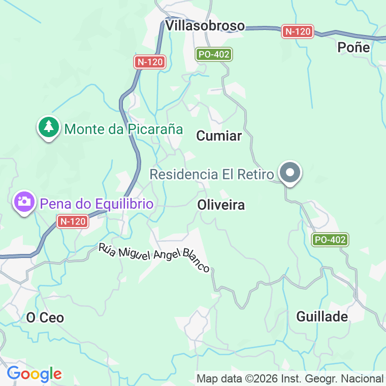 Código postal de San Lourenzo de Oliveira (san Lourenzo) en Pontevedra