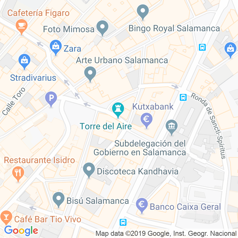 Código Postal calle Aire en Salamanca