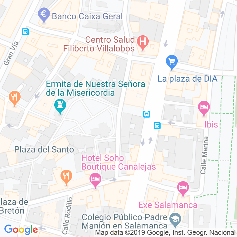 Código Postal calle Bodegones en Salamanca