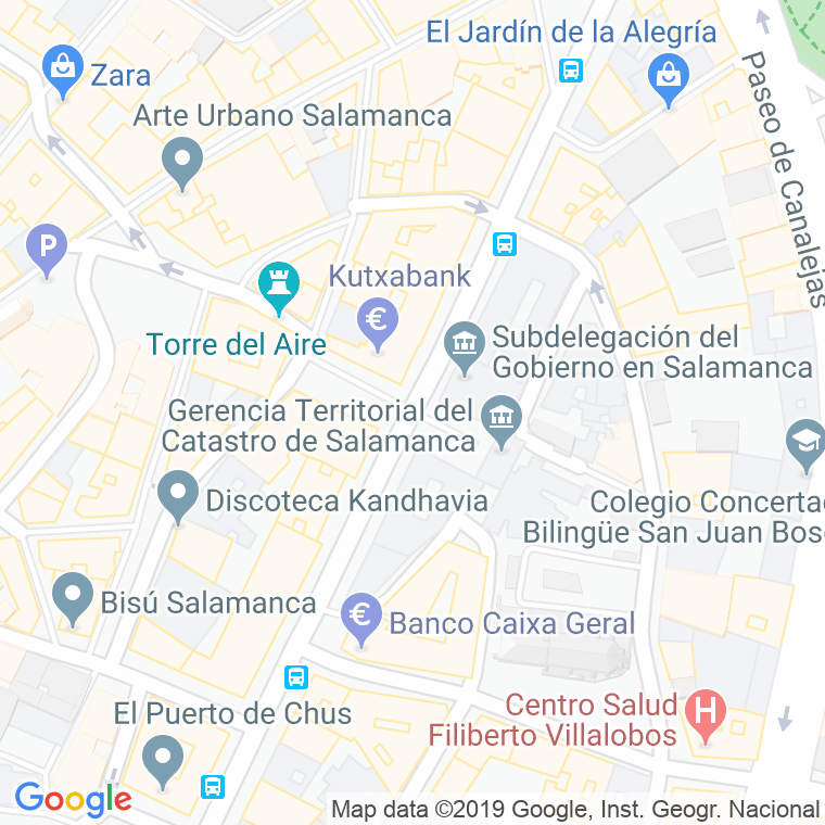 Código Postal calle Constitucion, plaza en Salamanca