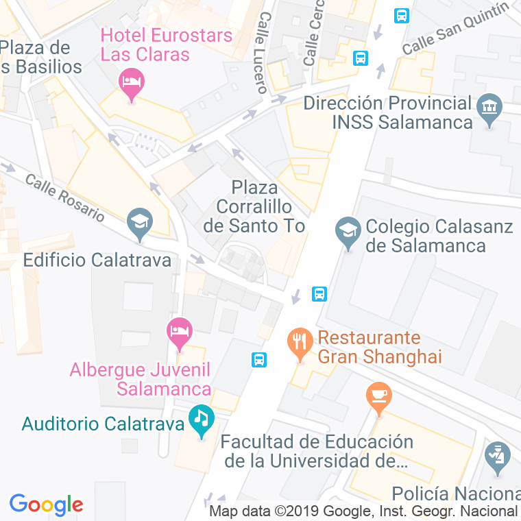 Código Postal calle Corralillo De Santo Tomas, plaza en Salamanca
