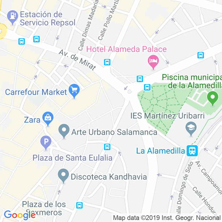 Código Postal calle Cristo De Los Milagros en Salamanca
