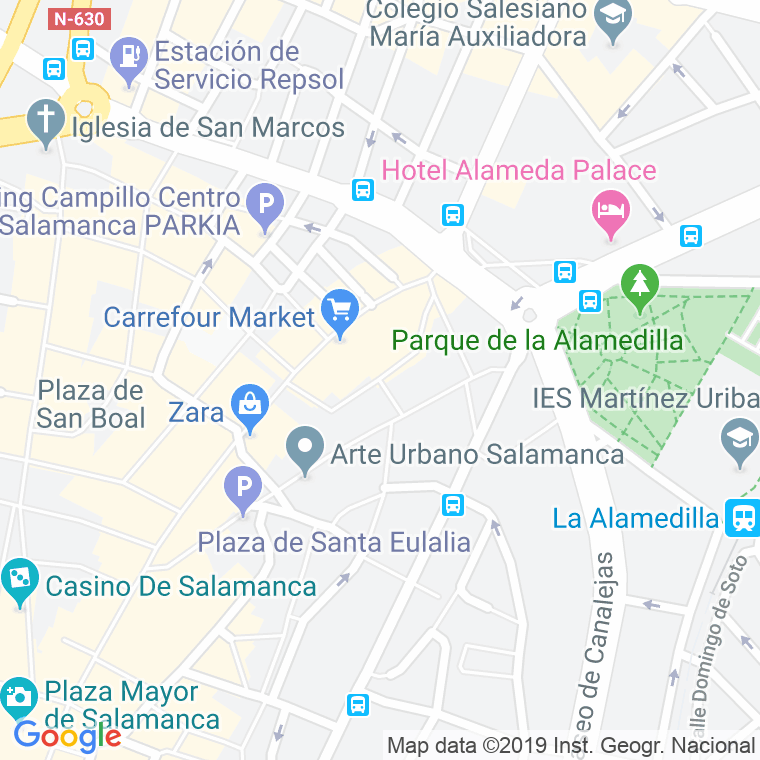 Código Postal calle Franciscas en Salamanca
