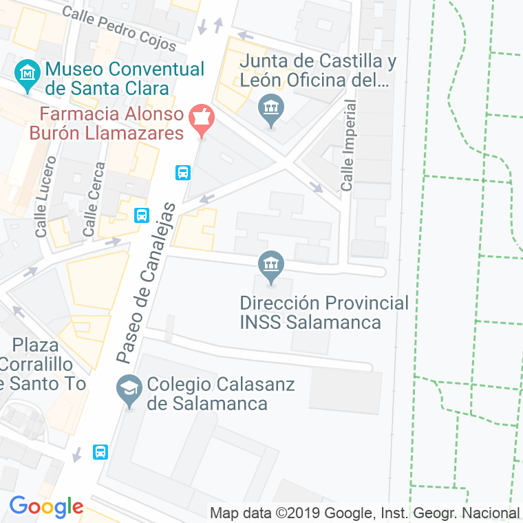 Código Postal calle Pavia en Salamanca
