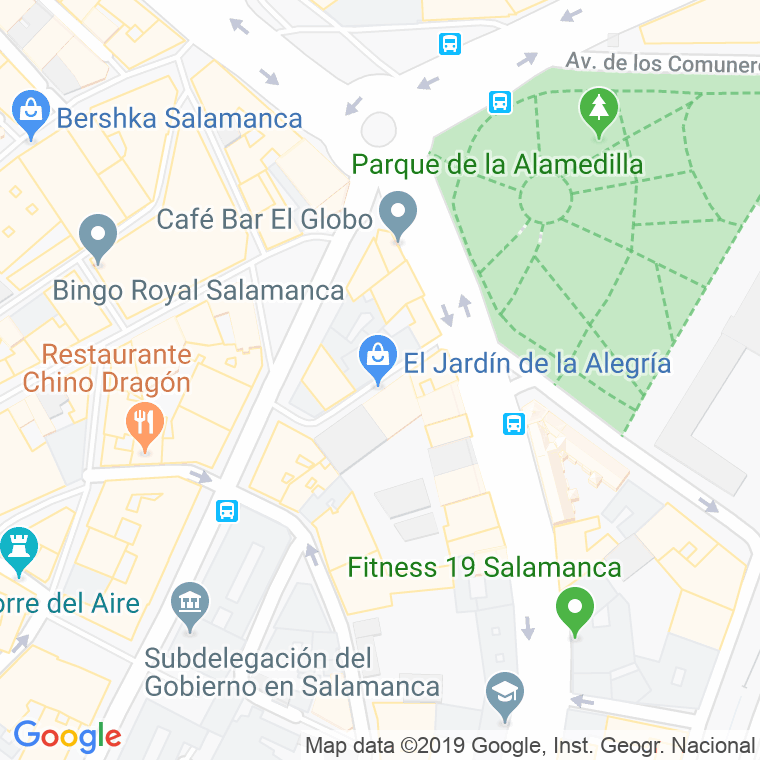 Código Postal calle Raqueta, cuesta en Salamanca