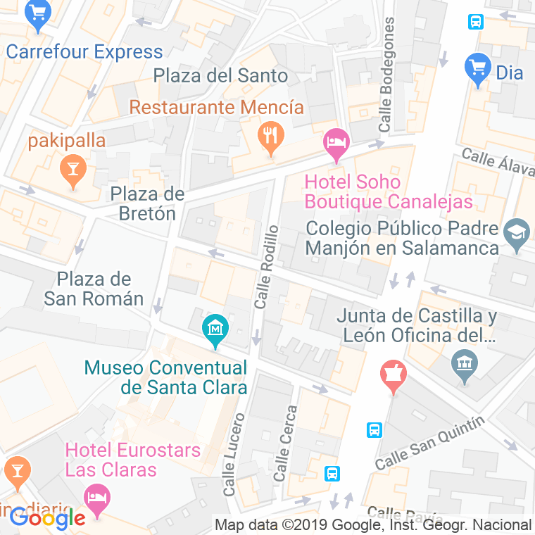 Código Postal calle Rodillo en Salamanca