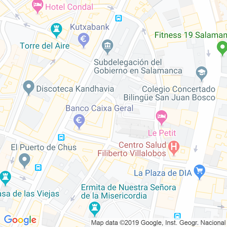 Código Postal calle Sancti Spiritus, pasaje en Salamanca